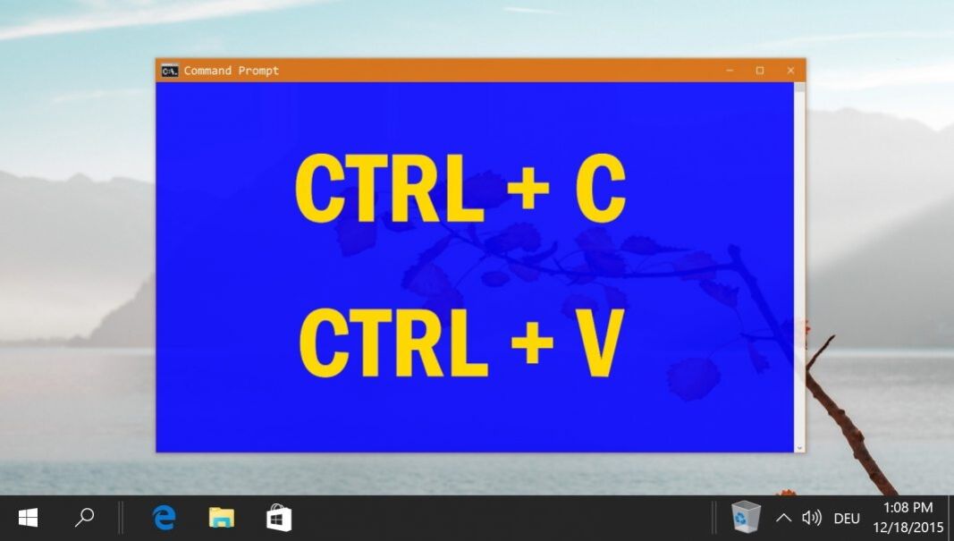 How to Enable CTRL+C Ctrl+V for Pasting in the Windows Command Prompt