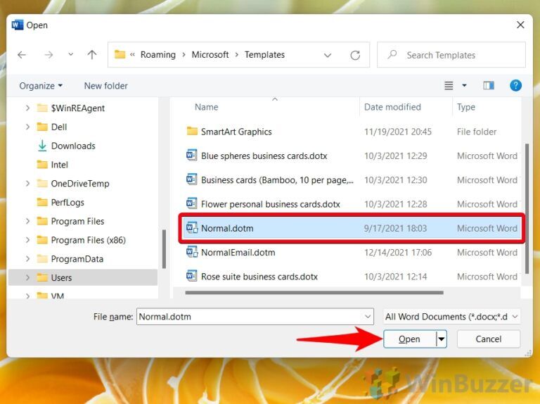 How to Use Word Templates and Change the Template File "Normal.dotm"
