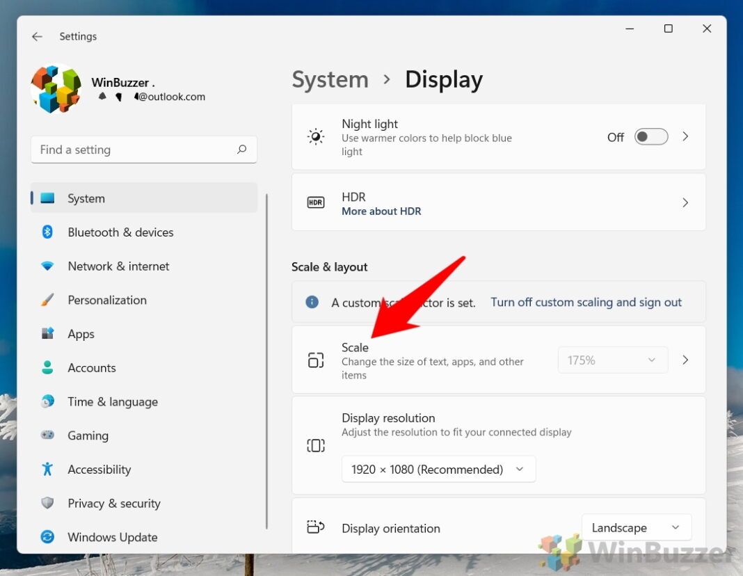 How to Change the Display DPI Scaling Level in Windows 11