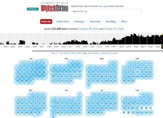 Internet Archive Wayback Machine website