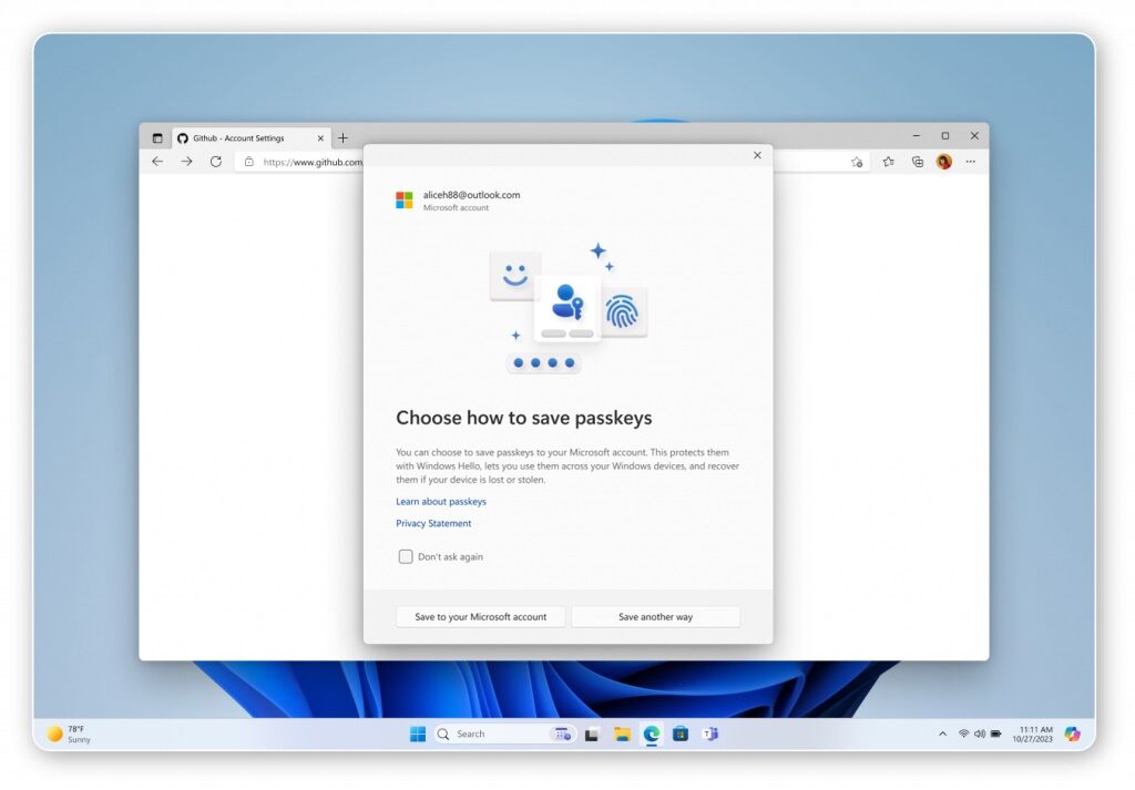 Passkey-Saving-Windows-11-Hello