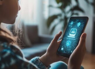 A kid holding a locked smartphone