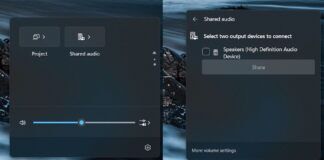 Windows 11 25H2 Shared Audio