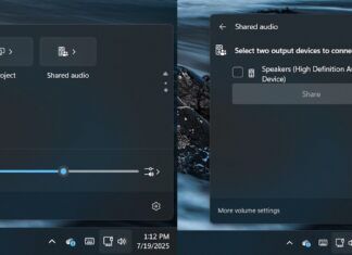 Windows 11 25H2 Shared Audio
