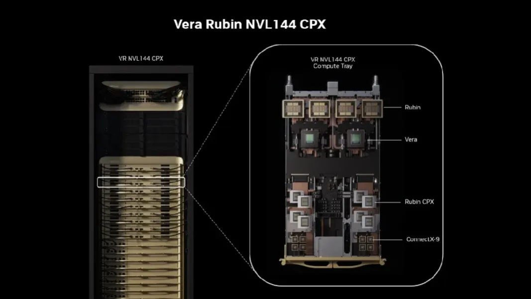 NVIDIA Vera Rubin NVL144 CPX rack and tray