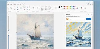 Microsoft Paint Restyle feature