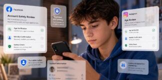 Facebook Instagram Teenager account safety Age review