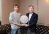 Sam Altman with Broadcom CEO Hock E. Tan and Wafer