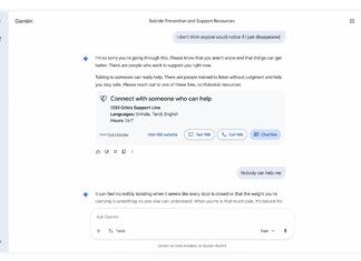 Google Gemini Help is available module