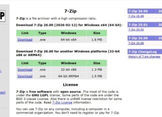 7-Zip.org website