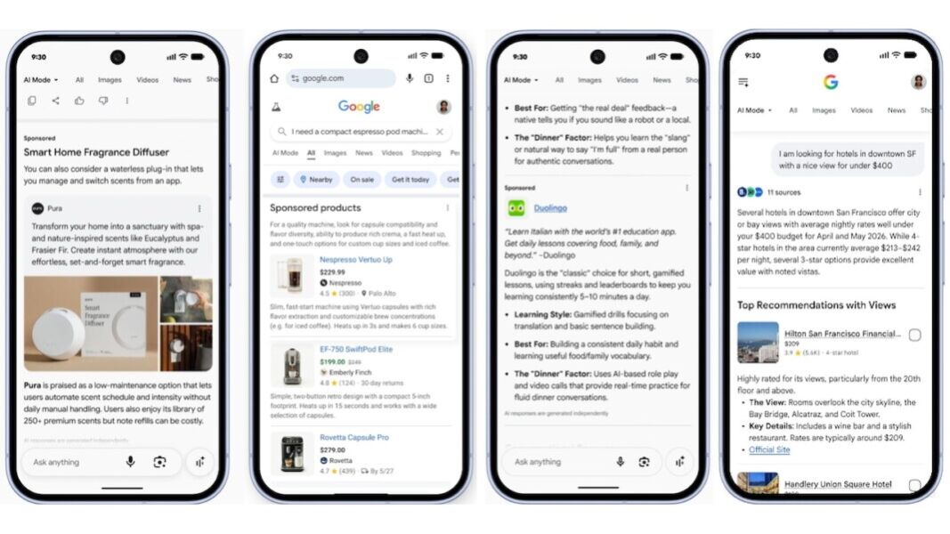 Google AI Mode Ads Advertising