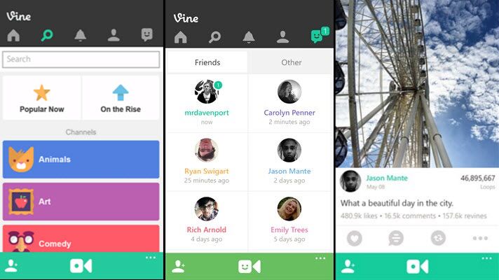 vine app Windows Mobile official