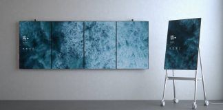 Surface Hub 2 joined displays