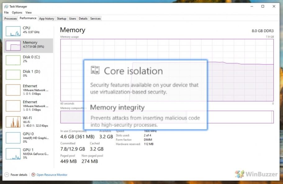 How to Turn On or Off Core Isolation Memory Integrity in Windows 10