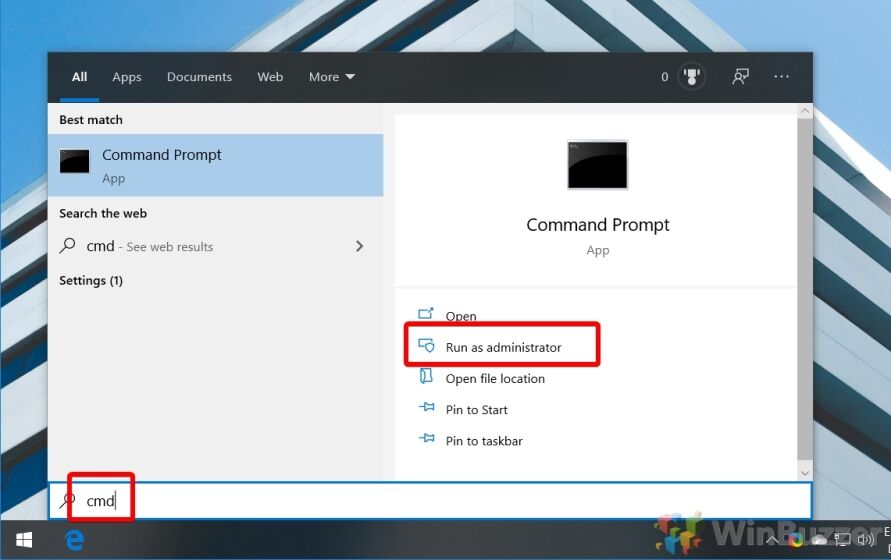 Windows 10 - Open CMD with admin rights