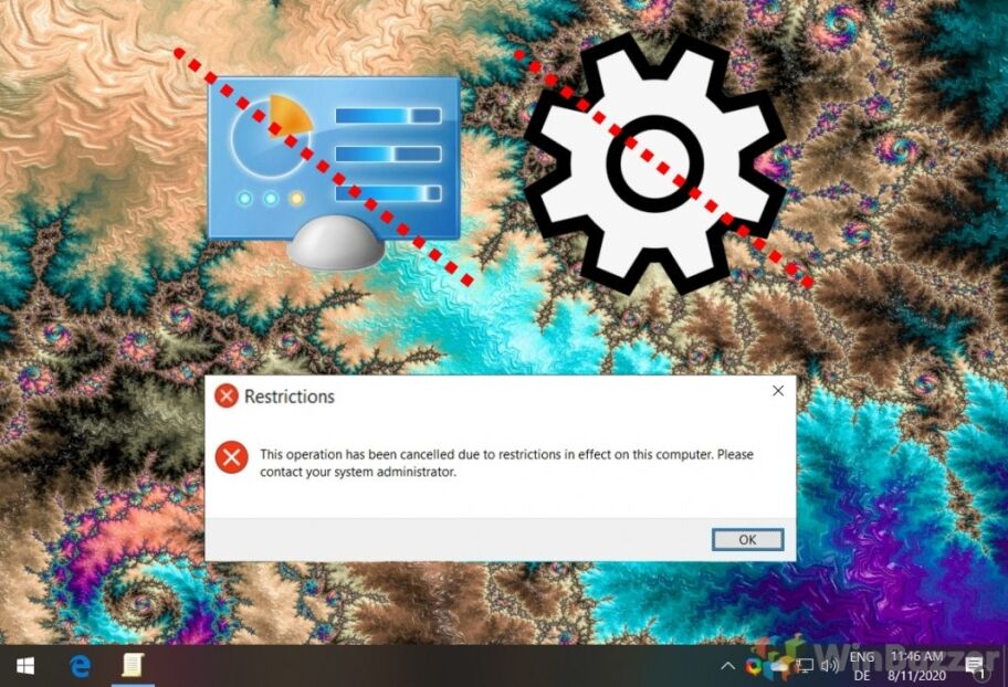 Windows 10 - regedit - local machine -CurrentVersionPoliciesExplorer - NoControlPanel