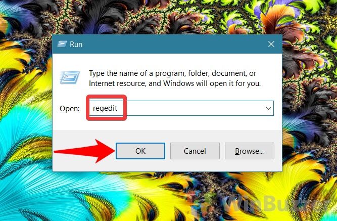 Windows 10 - Open Registry Editor Regedit
