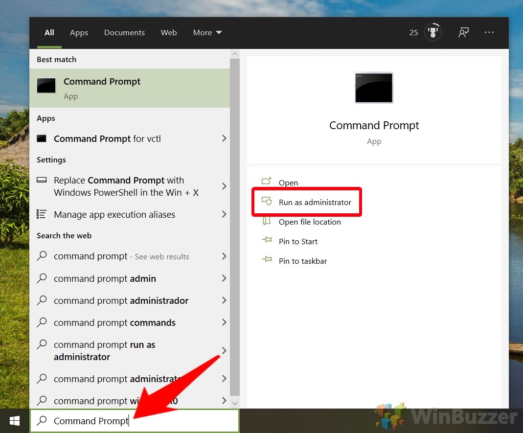 Windows 10 - Open Elevated Command Prompt