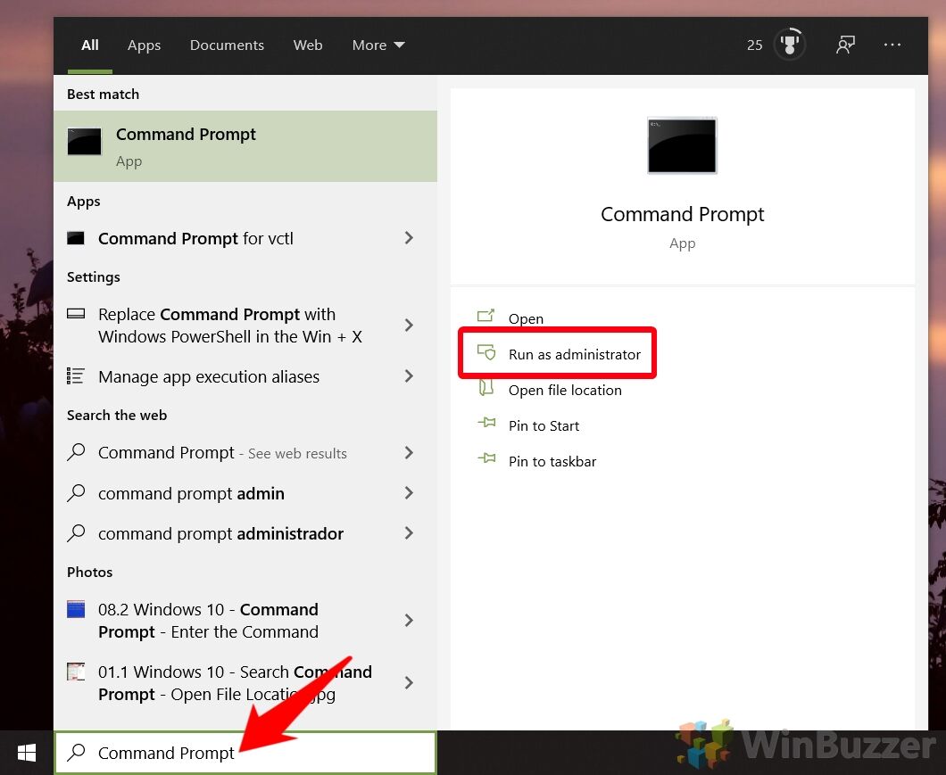 Windows 10 - Open Elevated Command Prompt