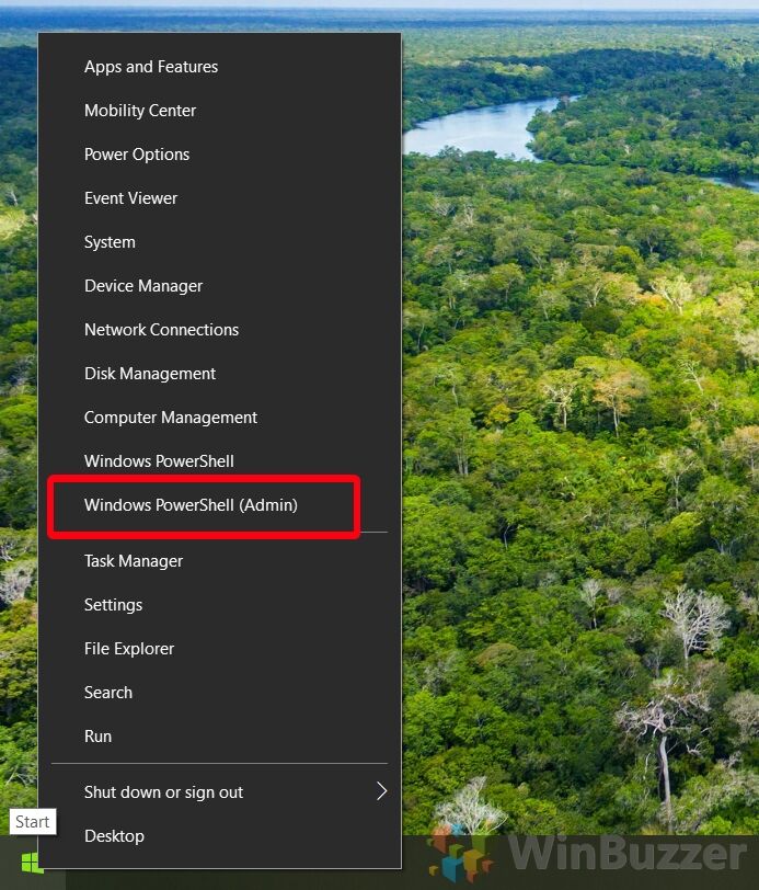 Windows 10 - Open Elevated PowerShell