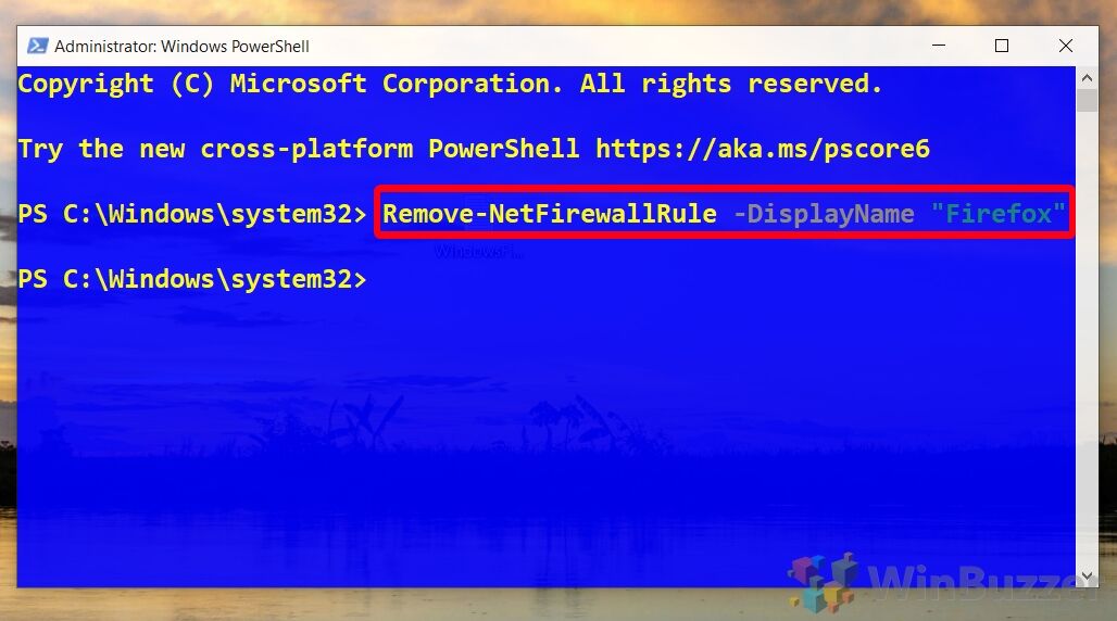 Windows 10 - Elevated PowerShell - Enter the Cmd