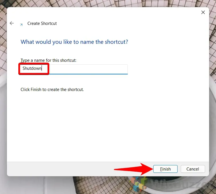 Windows 11 - Desktop - New - Shortcut - Type Location - Next Type Name - Finish