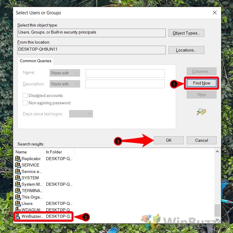 Windows 10 - Regedit - Key To Change Icon of 3D Objects Folder - DefaultIcon - Permissions - Add - Advanced - Find Now - Choose One - Accept