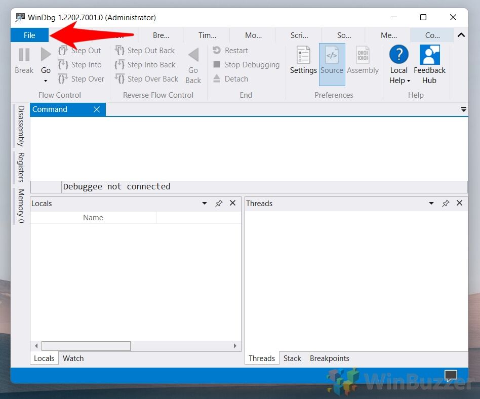 Windows 11 - Windbg - File