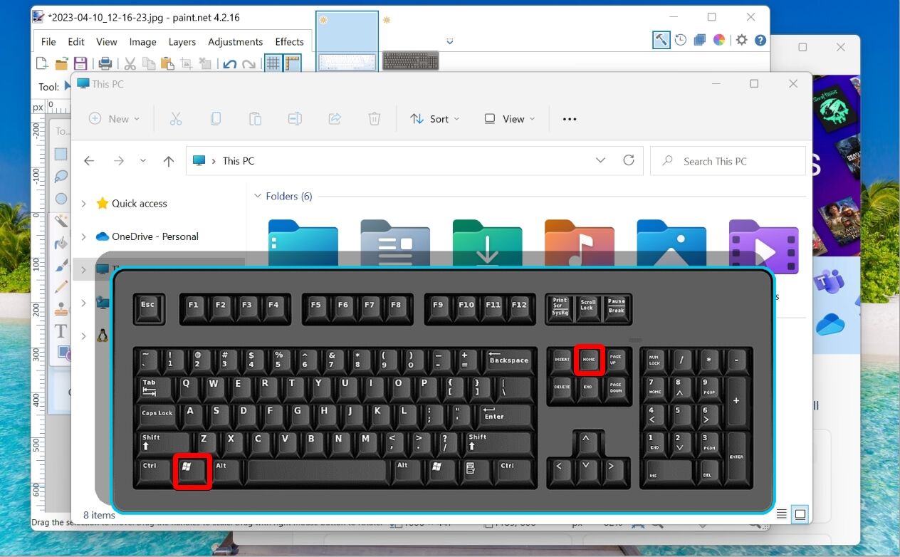 Windows 11 Keyboard - WIN+HOME