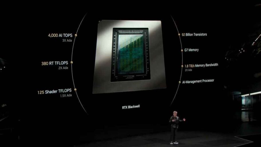 NVIDIA RTX Blackwell key specs Jensen Huang CES 2025 official