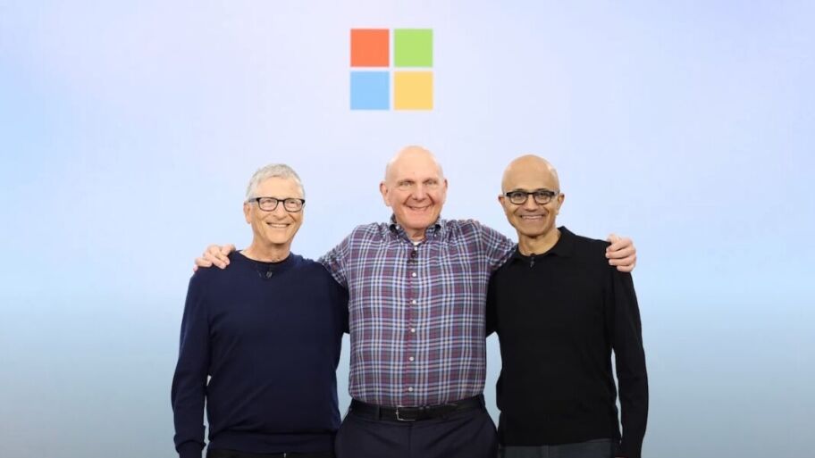 Microsoft 50th Anniversary Bill Gates Steve Ballmer Satya Nadella official