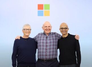 Microsoft 50th Anniversary Bill Gates Steve Ballmer Satya Nadella official