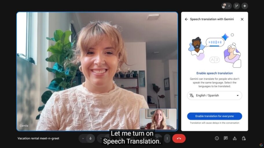Google Gemini Live Speech Translation official