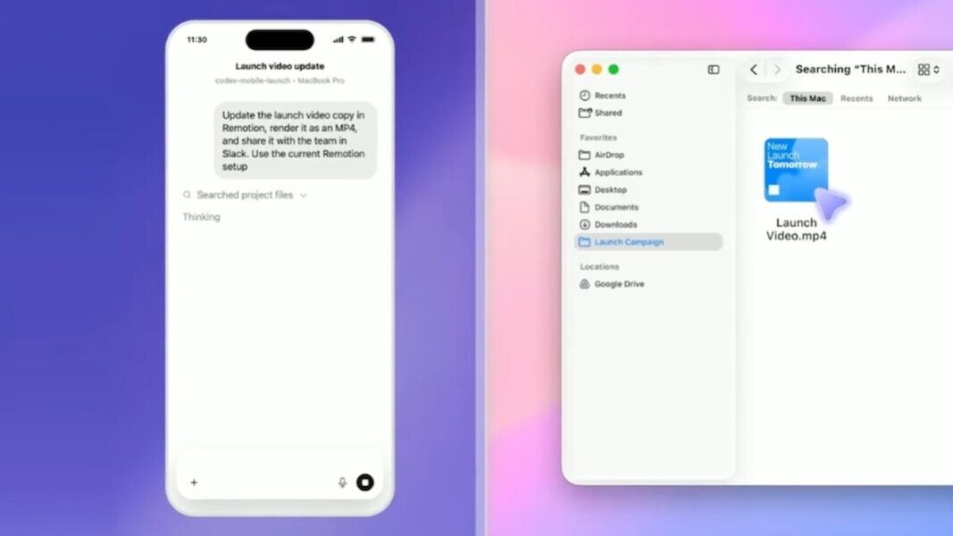 ChatGPT mobile app Codex access